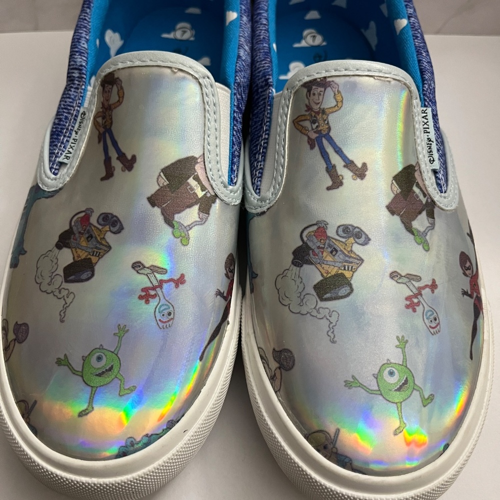 NWT Disney Pixar Women’s Slip-on Sneakers Size 7 - Picture 7 of 13